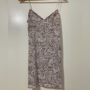 Lightweight slip dress brown leopard